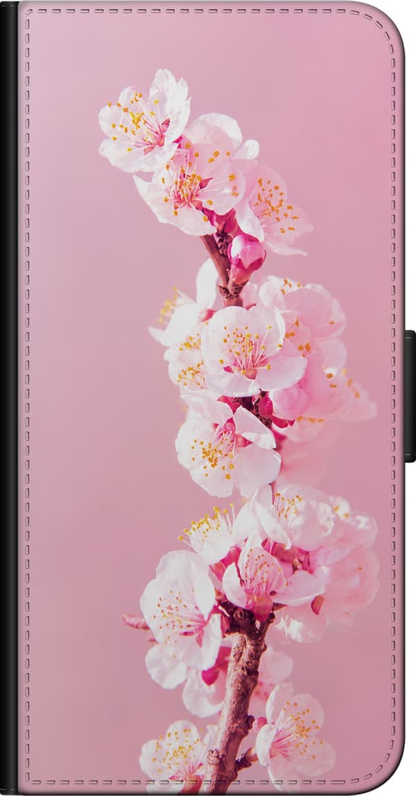 Kompatibelt Plånboksfodral till Samsung Galaxy Note10+ Rosa blomkvist rosa