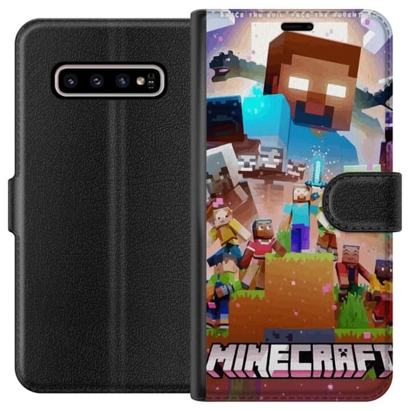 Kompatibelt Lommeboketui til Samsung Galaxy S10+ Minecraft