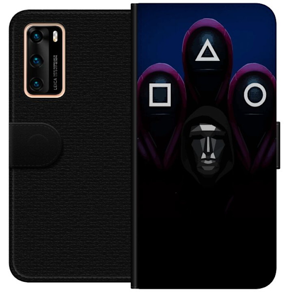 Huawei P40 Lompakkokotelo Squid Game Kausi 3 Uudet Ikoni Suosittu Sarja TV Motiivi Aasialainen Draama Trendikäs Graafinen Suunnittelu