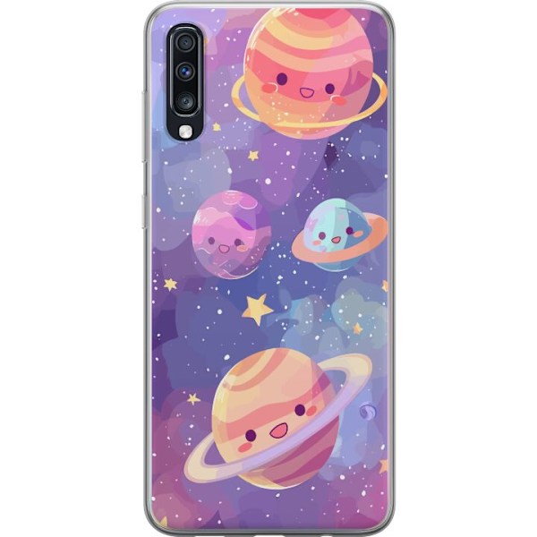 Samsung Galaxy A70 Gennemsigtig cover Rum Sød