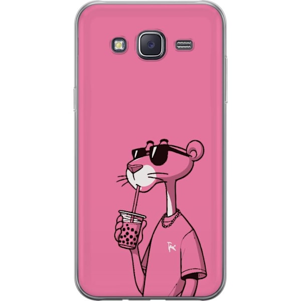 Samsung Galaxy J5 Läpinäkyvä kuori Pink Panteri Juoma