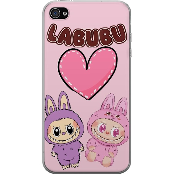 Apple iPhone 4 Gennemsigtig cover Labubu Pink Monster
