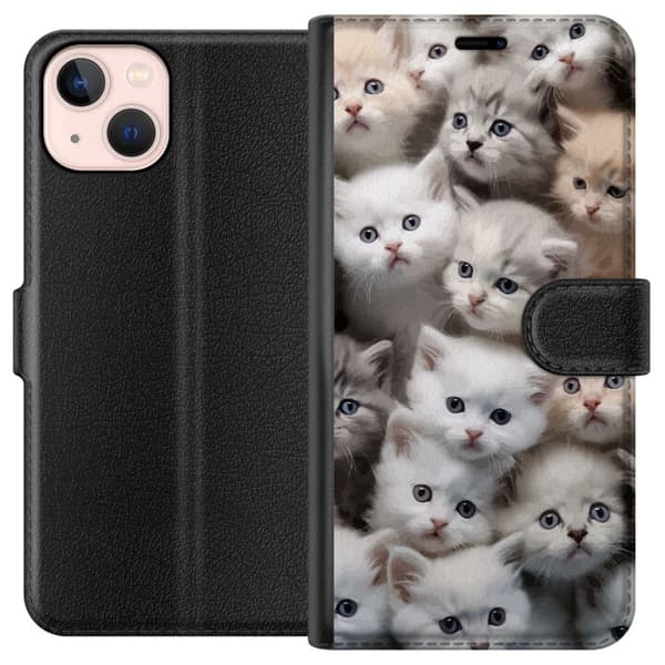 Kompatibel Tegnebogsetui til Apple iPhone 13 Katte