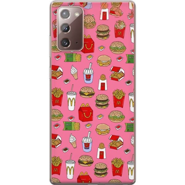 Kompatibelt Mobildeksel til Samsung Galaxy Note20 Fastfood rosa