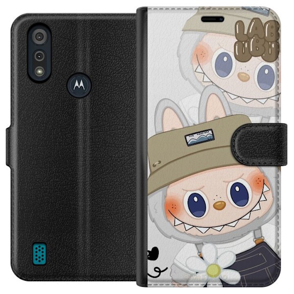 Motorola Moto E6i Tegnebogsetui Labubu Minimal Mood - Enkel og