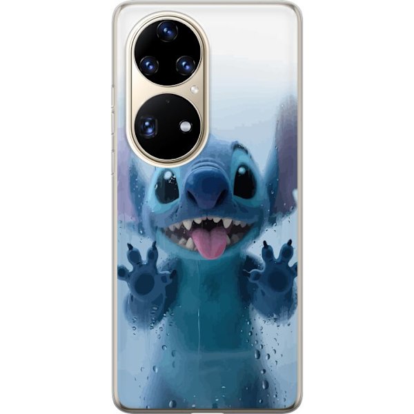Huawei P50 Pro Genomskinligt Skal Stitch Window View – Stitch vid ett fönster i söt stil