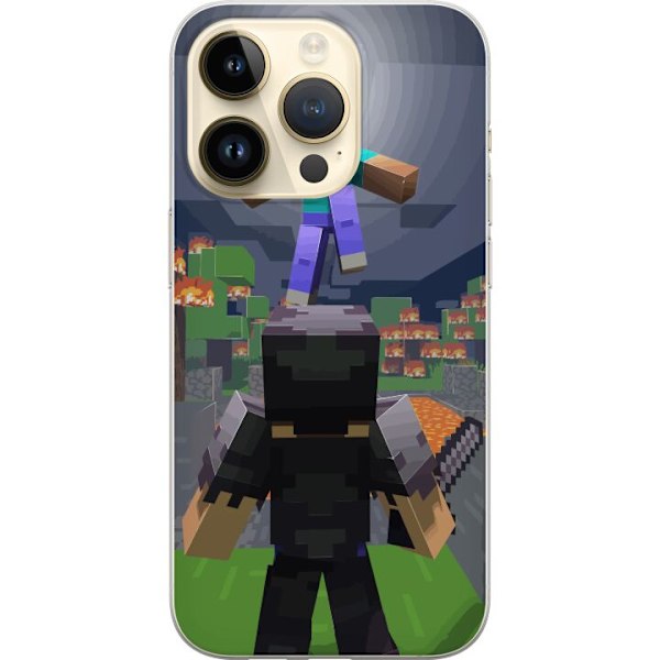 Apple iPhone 15 Pro Läpinäkyvä kuori Minecraft