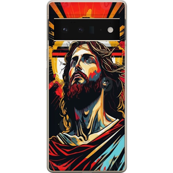 Google Pixel 6 Pro Läpinäkyvä kuori Jeesus ja Kortti - usko