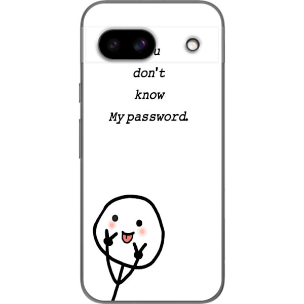 Google Pixel 8a Genomskinligt Skal You Don’t Know My Password – edgy textmotiv med attityd