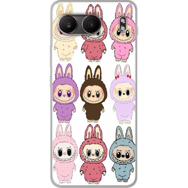 OnePlus Nord 4 Gjennomsiktig deksel Labubu Pink Monster - Popk