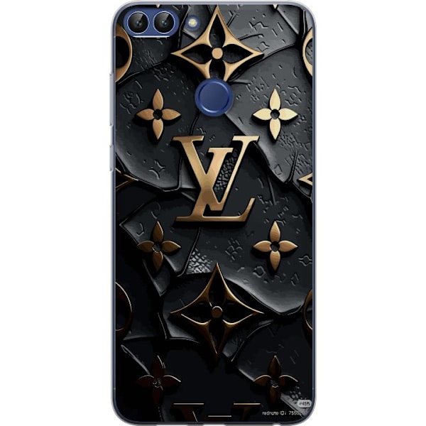 Huawei P smart Läpinäkyvä kuori Louis Vuitton Tumma tila Suunnittelu Musta Ylellisyys Tyyli Muoti Suosittu Graafinen Kuvio Muotisymboli Luksusbrän