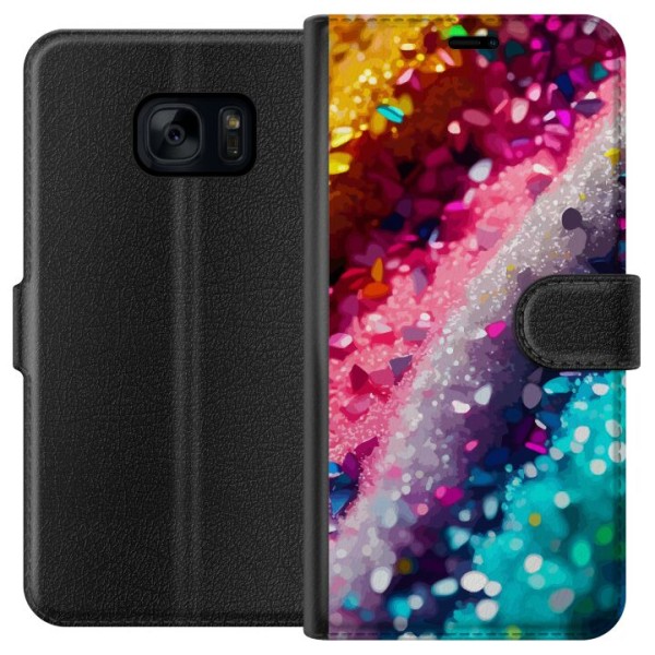 Samsung Galaxy S7 Plånboksfodral Glitter