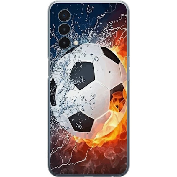 OnePlus Nord N200 5G Gennemsigtig cover Fodbold Ild