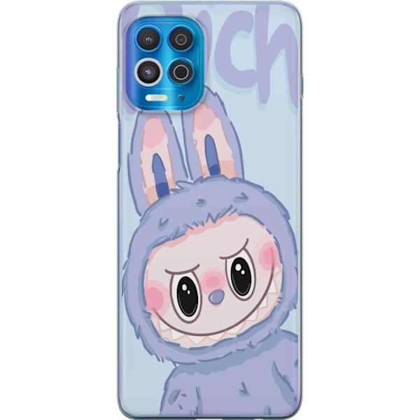 Motorola Edge S Genomskinligt Skal Blue Bunny Labubu