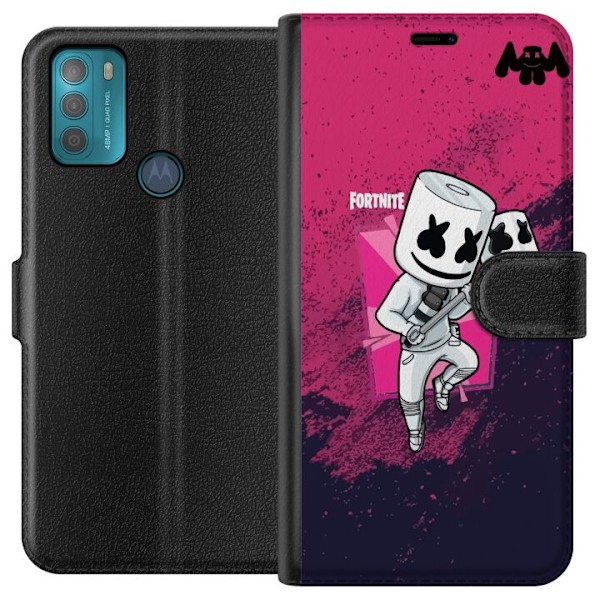Motorola Moto G50 Plånboksfodral Marshmello Fortnite Skin Emo