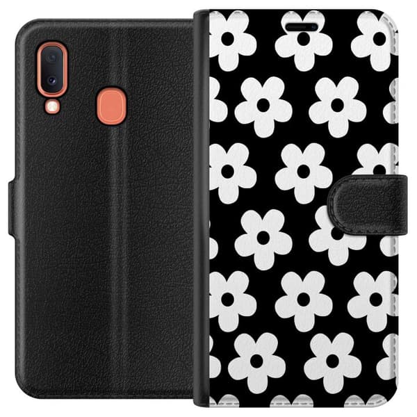 Kompatibelt Lommeboketui til Samsung Galaxy A20e Blomster