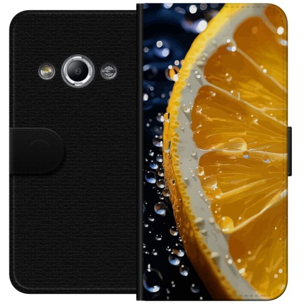 Samsung Galaxy Xcover 3 Lompakkokotelo Appelsiini