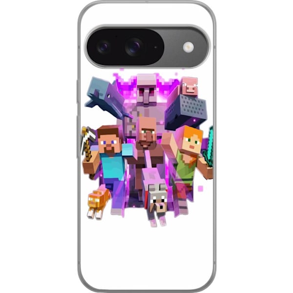 Google Pixel 9 Pro Gjennomsiktig deksel Minecraft