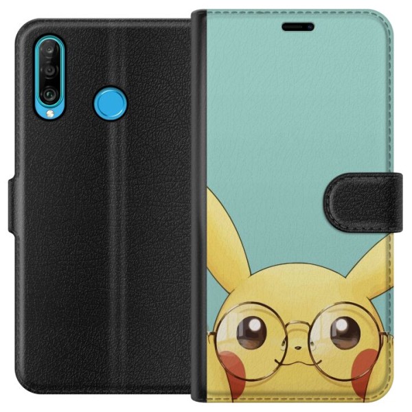 Huawei P30 lite Lompakkokotelo Pikachu lasit
