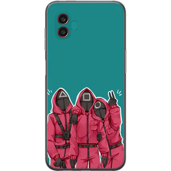 Samsung Galaxy Xcover6 Pro Läpinäkyvä kuori Squid Game Hahmot Graafinen Suunnittelu Sarjakuvasarjan Hahmot Suosittu TV-Teema Aasialainen Tyyli Jän