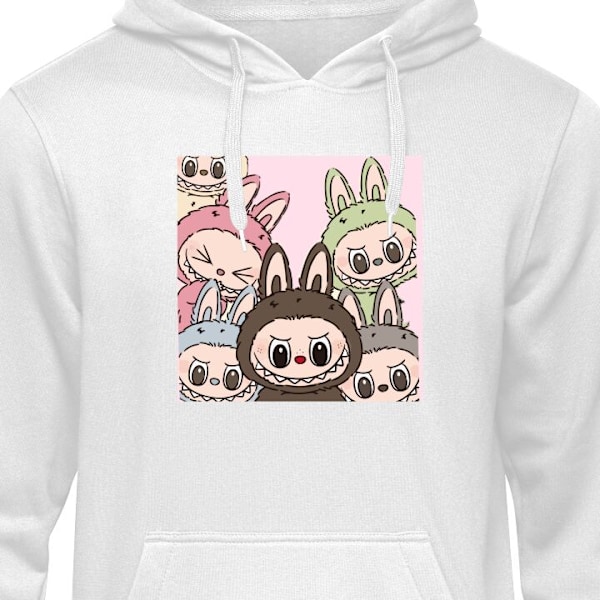 Hoodie til Voksen | Behagelig Hættetrøje Labubu Classics hvid XL