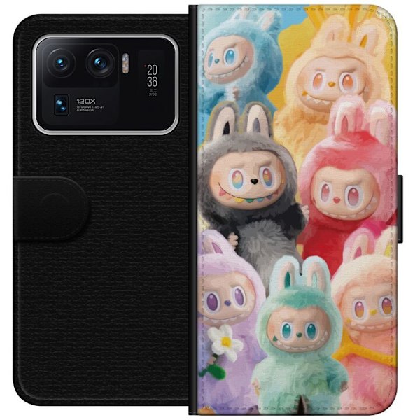 Xiaomi Mi 11 Ultra Plånboksfodral Labubu Sketch Style – Handritat monster i tusch