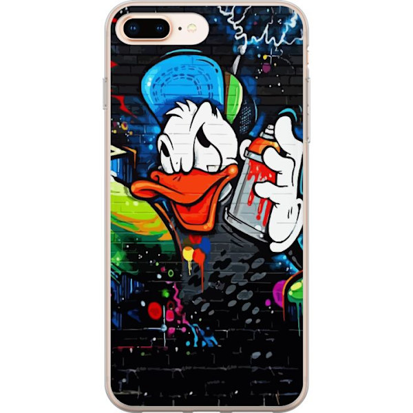 Apple iPhone 7 Plus Läpinäkyvä kuori Kalle Anka Graffiti Disney Design Hauska Lasten Motiivi Väri Graafinen Suosittu Sarja Ikoninen Disney-hahmo