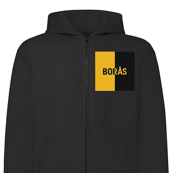 Zip-Hoodie | Hættetrøje med Lynlås til Voksne Borås – fo sort L