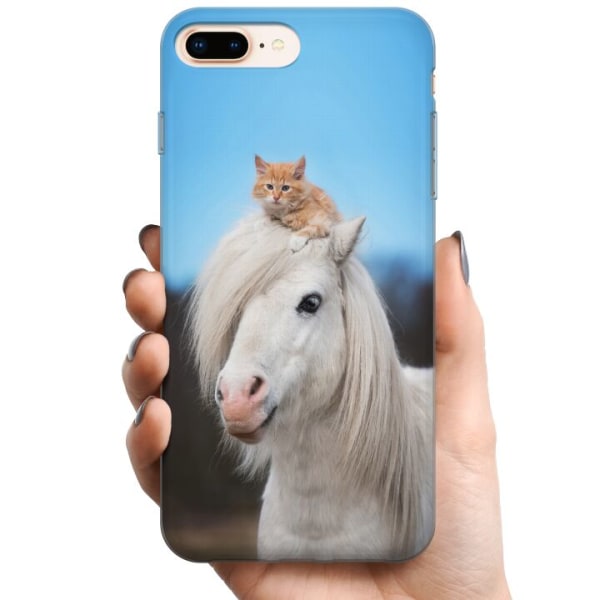 Apple iPhone 8 Plus TPU Mobildeksel Hest & Katt