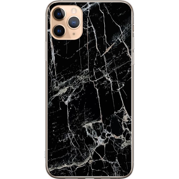 Apple iPhone 11 Pro Max Läpinäkyvä kuori Musta Marmori