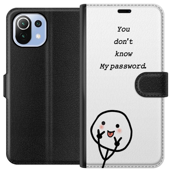 Xiaomi Mi 11 Lite Plånboksfodral You Don’t Know My Password – edgy textmotiv med attityd