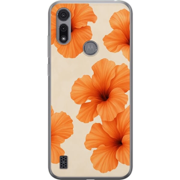 Motorola Moto E6i Genomskinligt Skal Papaya Punch