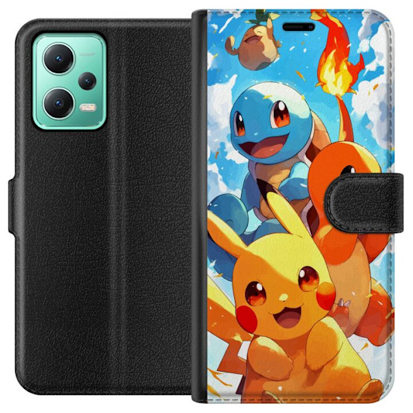 Xiaomi Redmi Note 12 Lompakkokotelo Pocket Creatures - innoittanut Pokémonista mainitsematta nimeä