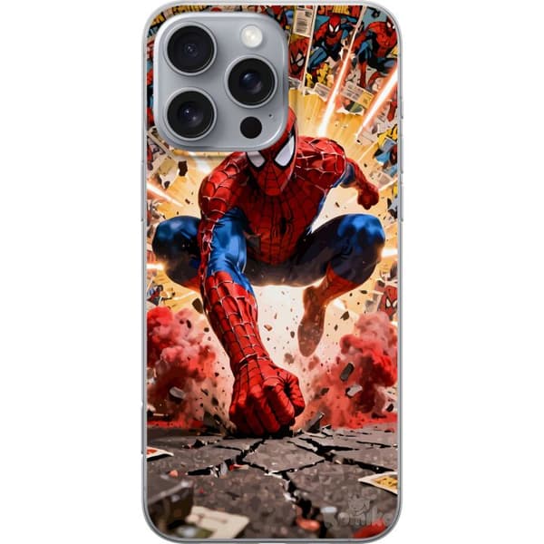 Kompatibelt Mobildeksel til Apple iPhone 16 Pro Max Spider Man action