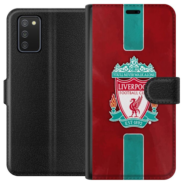 Samsung Galaxy A02s Lompakkokotelo Liverpool FC - Klassinen ja
