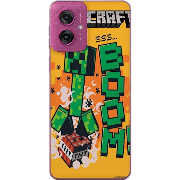 Motorola Moto G55 Läpinäkyvä kuori Minecraft Boom
