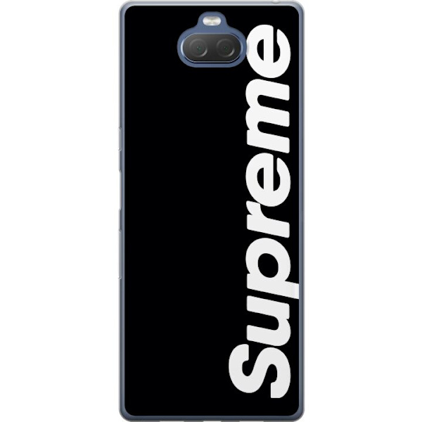 Sony Xperia 10 Plus Läpinäkyvä kuori Supreme Musta Valkoinen Streetwear Suunnittelu Klassinen Muoti-ikoni Trendi Urbani Tyyli Graafinen Motiivi Suo