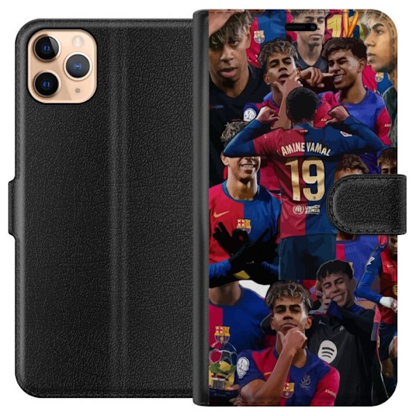 Apple iPhone 11 Pro Max Lompakkokotelo Lamine Yamal mobiilikotelo jalkapallofaneille