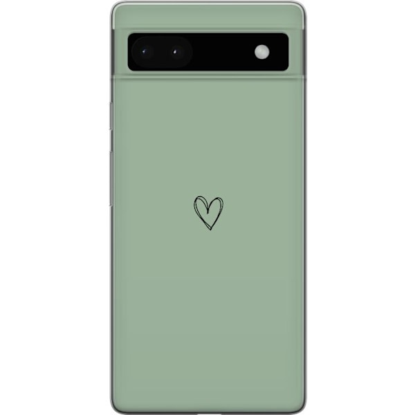 Google Pixel 6a Läpinäkyvä kuori Sydän