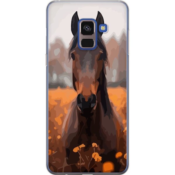 Samsung Galaxy A8 (2018) Gennemsigtig cover Efterårets Hest