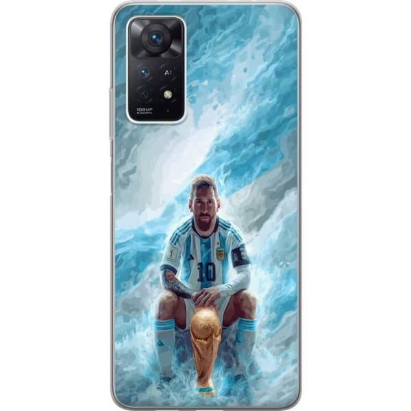 Kompatibelt Mobildeksel til Xiaomi Redmi Note 11 Pro 5G Lionel Messi Världsmästare blå