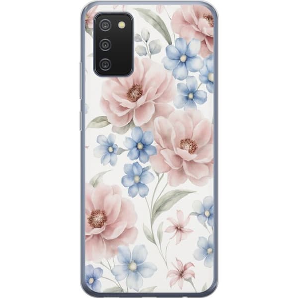 Kompatibelt Mobilskal till Samsung Galaxy A02s Romantiska blommor