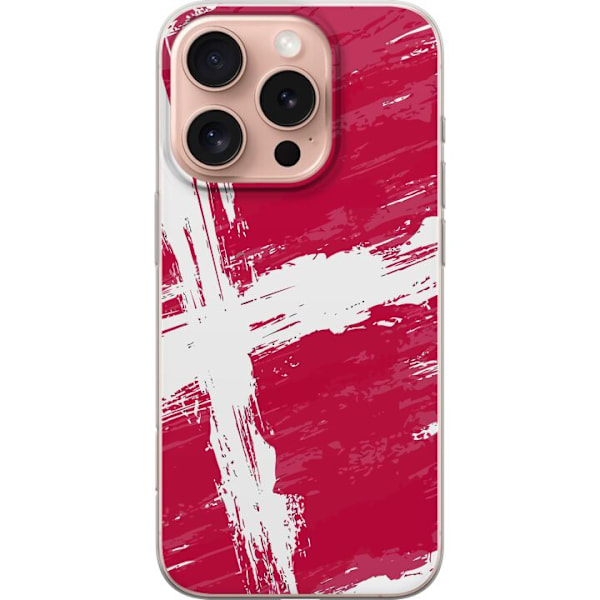 Apple iPhone 16 Pro Gennemsigtig cover Danmark Flag