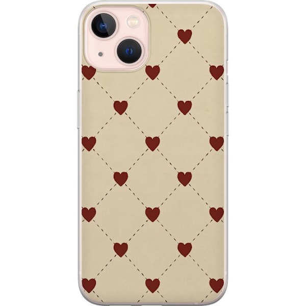 Apple iPhone 13 Läpinäkyvä kuori Sydänverkko