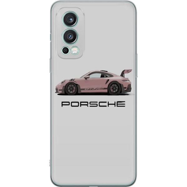 OnePlus Nord 2 5G Gjennomsiktig deksel Porsche 911 Pink