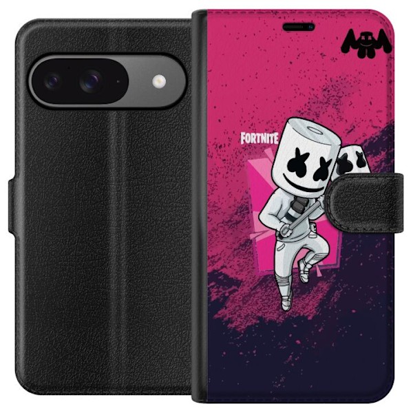 Google Pixel 9 Pro Lompakkokotelo Marshmello Fortnite Skin Emo