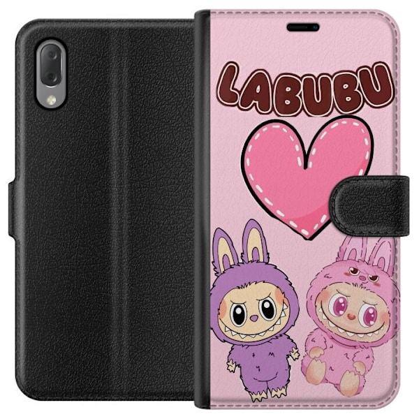 Sony Xperia L3 Lompakkokotelo Labubu Pink Monster