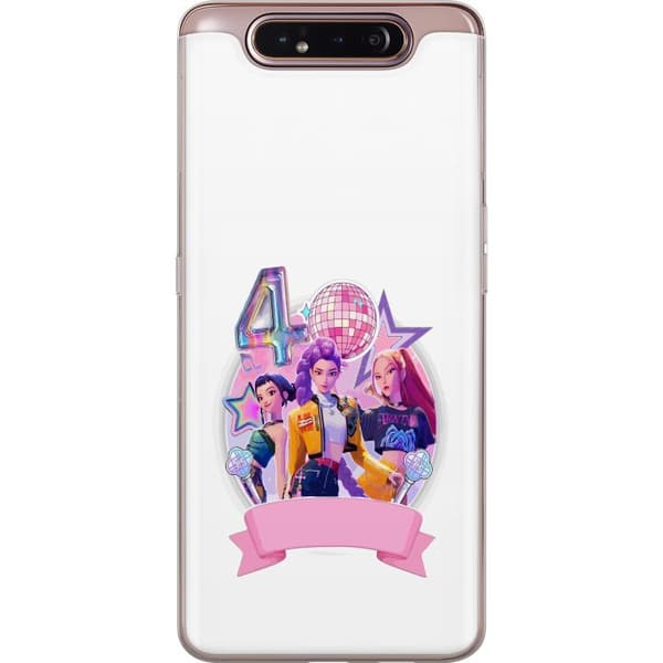 Kompatibelt Mobildeksel til Samsung Galaxy A80 Popstjärnor nummer fyra rosa