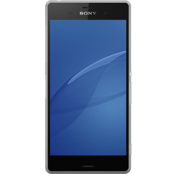 Sony Xperia Z3 Gjennomsiktig deksel Blomster Blå...