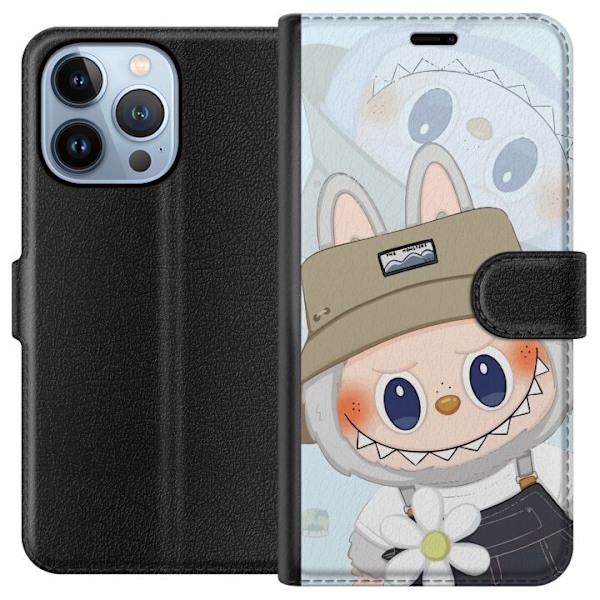 Apple iPhone 13 Pro Plånboksfodral Labubu med hatt – Pop Ma